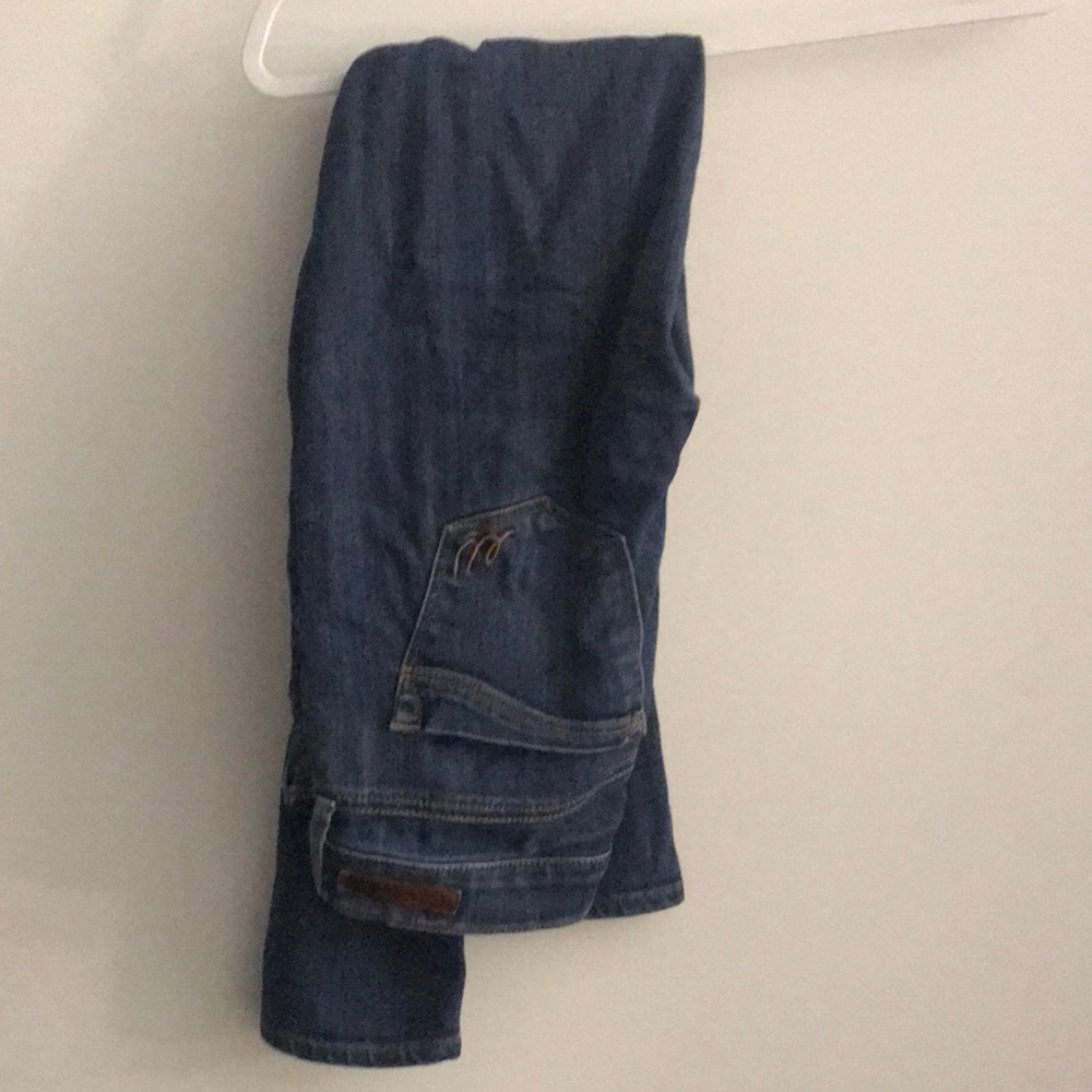 Mid rise dark wash express jeans